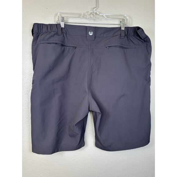 Mens Wrangler Shorts Size 44 Gray Zip Pockets 100% Polyester Logo - Picture 4 of 8